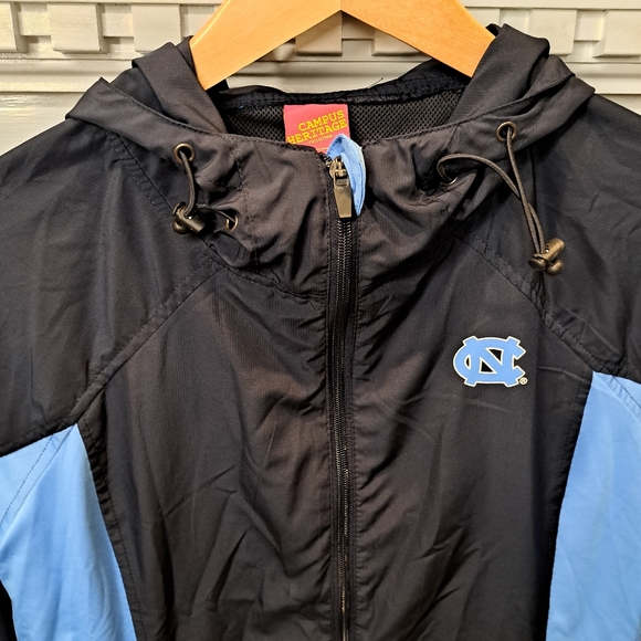 CAMPUS HERITAGE NCAA UNC CAROLINA TARHEELS ZIP UP HOODIE JACKET,BLUE L - Picture 2 of 11